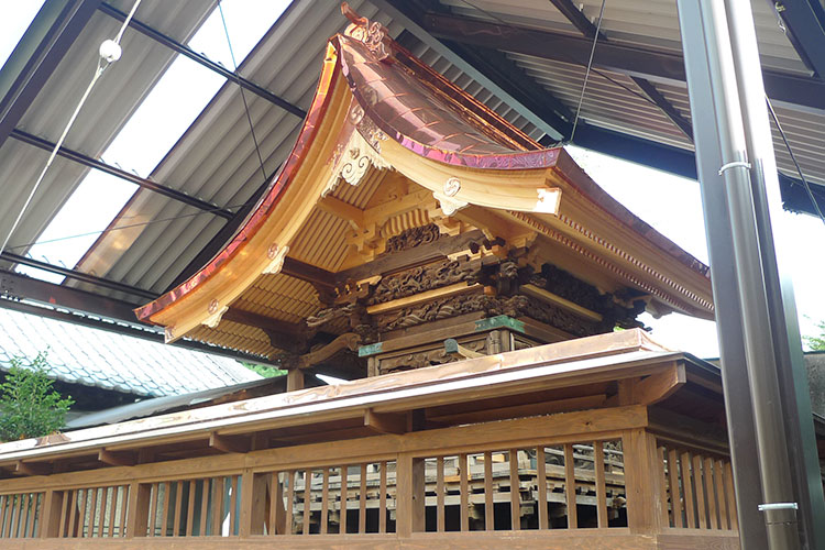 金山神社（佐野市）全焼屋根の修復